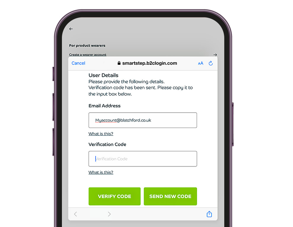 Smartstep Screenshot - register account