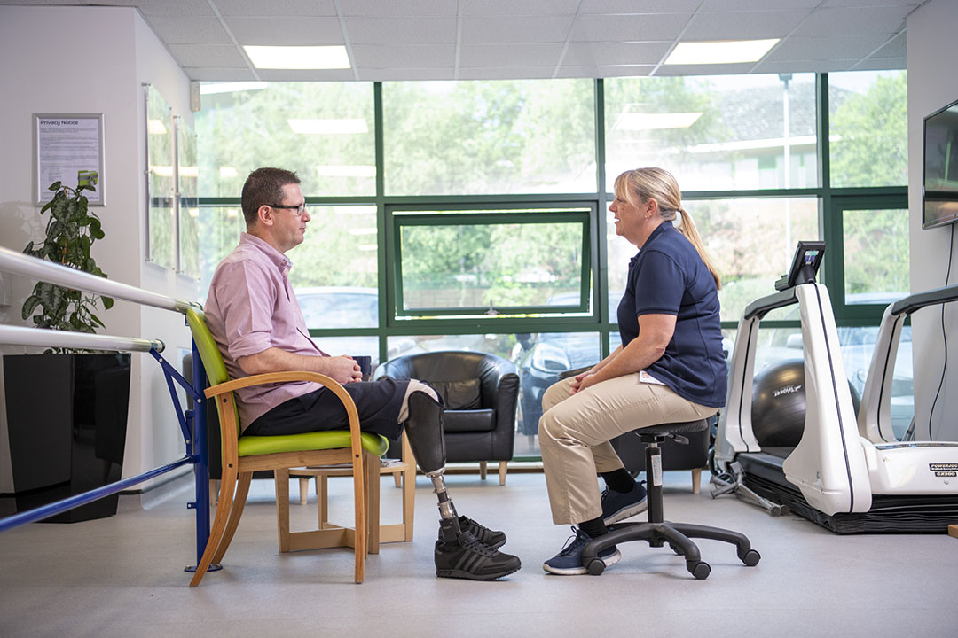 Blatchford clinician assessing new patient