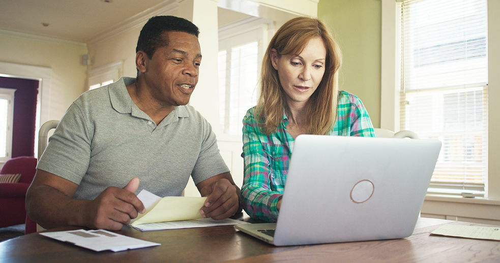 Couple Making A Payment Online