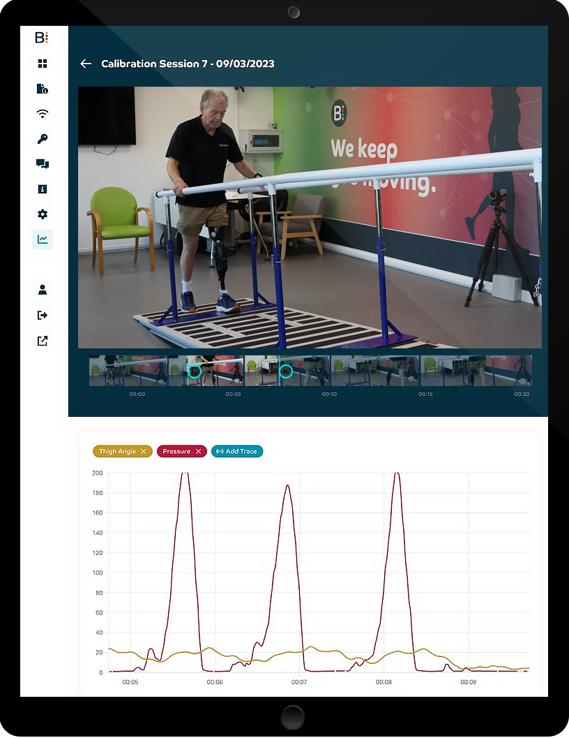 Smartstep session on an ipad